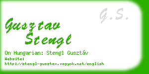 gusztav stengl business card